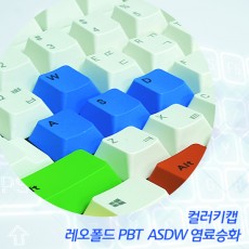 레오폴드 PBT  ASDW 염료승화 컬러키캡 - 영문정각(상단)