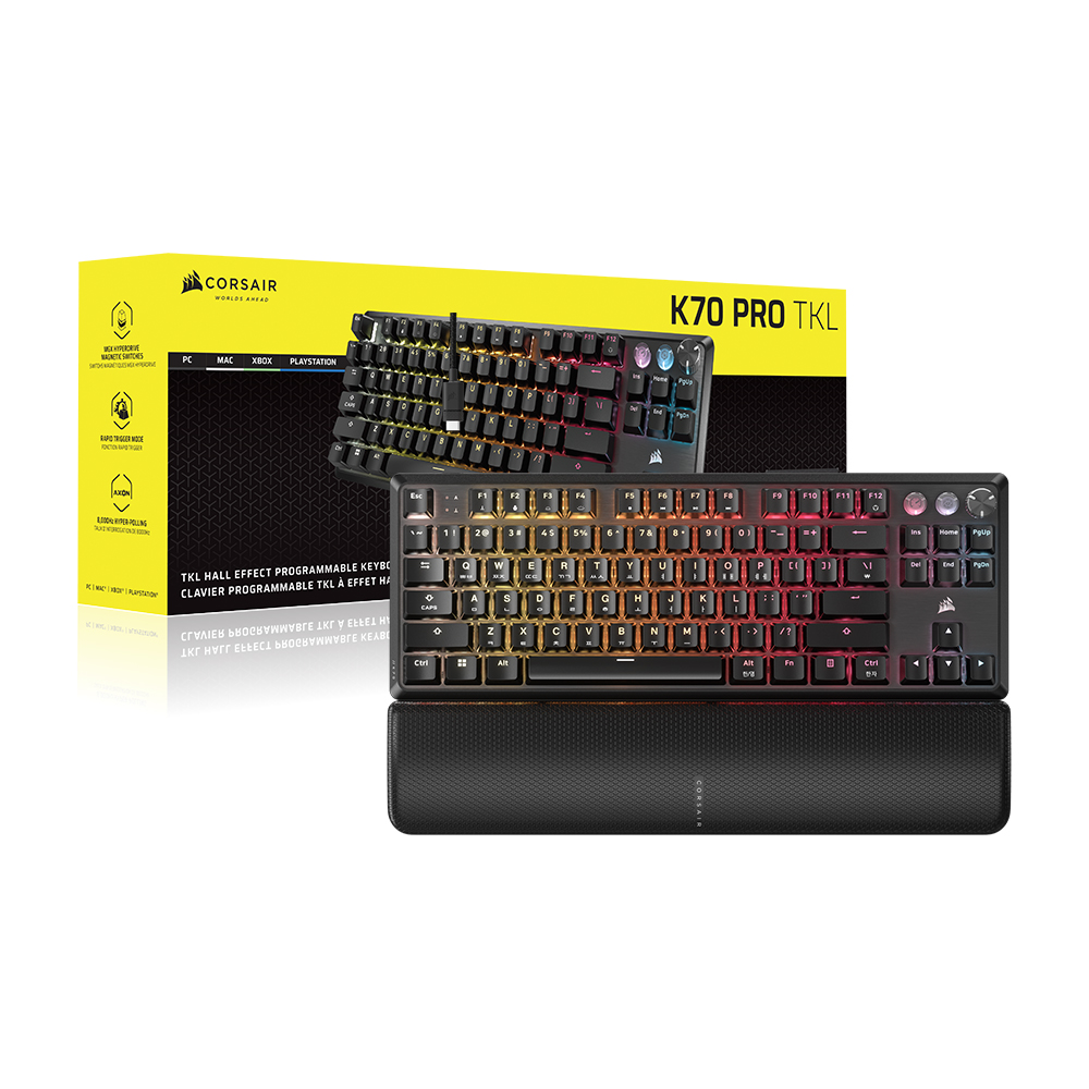 커세어 K70 PRO TKL MGX 래피드트리거 마그네틱축 한글(블랙 & 화이트)