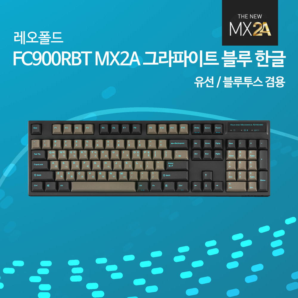 레오폴드 FC900RBT MX2A 그라파이 블루 한글 넌클릭(갈축)